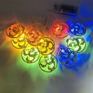 Om Golden Metal LED String Lights