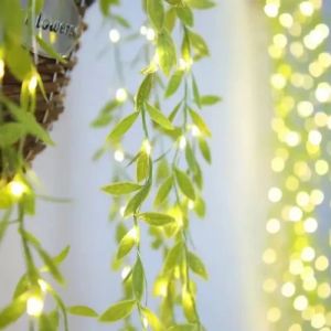 Leaf Curtain String LED Lights