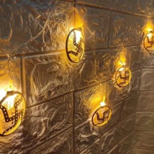 Swastik Metal LED String Lights