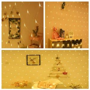 LED Net Mesh Curtain String Lights