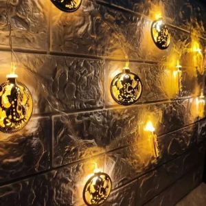 Ganesh Golden Metal LED String Lights