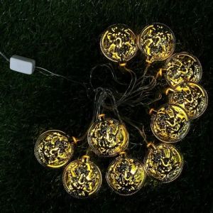 Ganesh Golden Metal LED String Lights