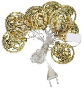 Ganesh Golden Metal LED String Lights