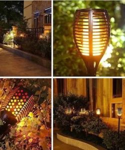 Warm White Solar 3 In 1 Flame Star LED Lights