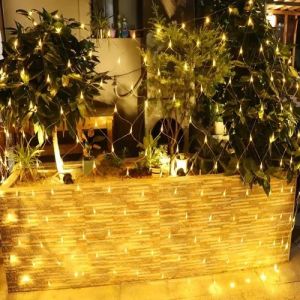LED Net Mesh Curtain String Lights