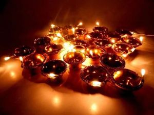 Golden Diya LED String Lights