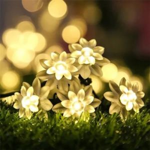Double Silicon Lotus Flower Fairy String Lights