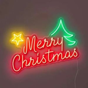 Merry Christmas Neon Sign Board