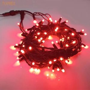 Red Solar String LED Lights