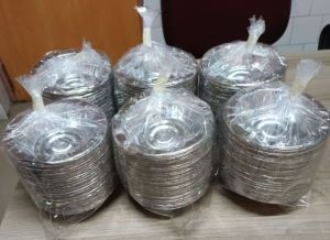 Silver Round Paper Dona