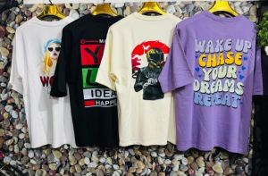 Mens Printed Drop Shoulder T Shirt