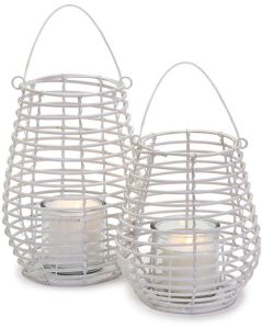 Bohemian Wire Mesh Lantern Set