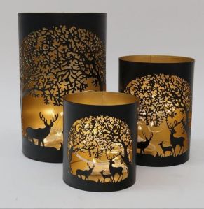 Moroccan Black &AMP; Gold Votive Holder