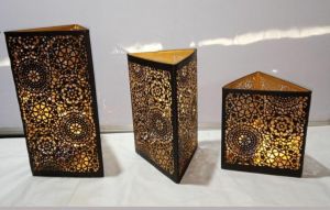 Moroccan Black &AMP; Gold Votive Holder