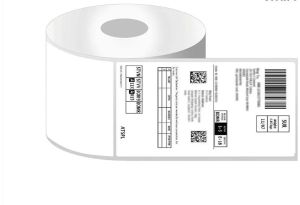 Plain White Barcode Label Roll