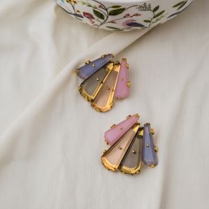 Glass Onyx Stone Earrings