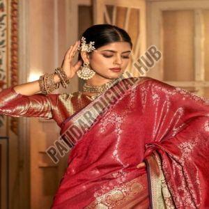 Bold Temple Border Kanjeevaram Bridal Saree