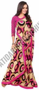 Georgette Printed Synthetic Sarees
