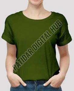 Ladies Plain Round Neck T-Shirt