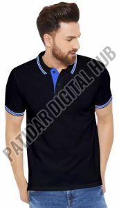 Mens Polo Neck Cotton T-Shirt