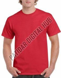 Mens Round Plain Cotton T-Shirt