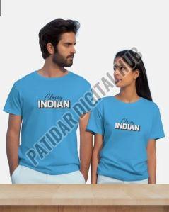 Prined Round Neck Unisex Cotton T-Shirt
