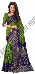 Traditional Bandhani Cotton Silk Saree