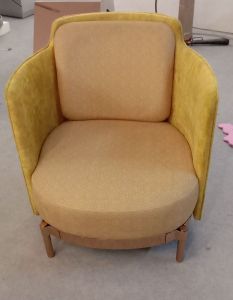 Yellow Metal Frame Single Seater Sofa Chair