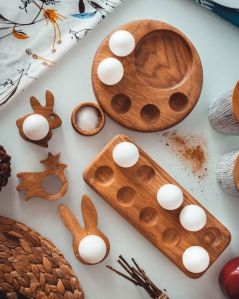 Handicraft Wooden Egg Tray