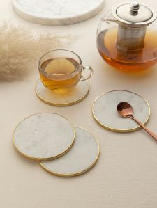 Marble Stone Coaster Set