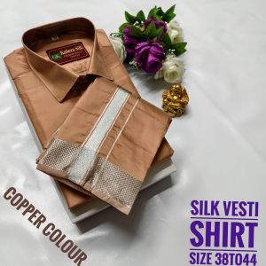 Mens Silk Shirt &AMP; Dhoti Combo Set