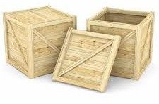 Square Hardwood Crates with Diagonal Bracing