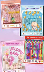 Multicolor Decorative Foil Curtain Ballon Set