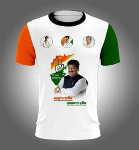 Digital Print Polyester Election Promotional T-Shirt