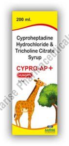 Cyproheptadine Hydrochloride Tricholine Citrate Syrup Cypro Ap
