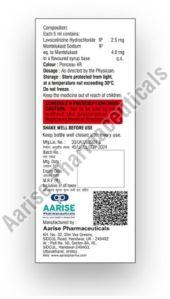 Montelukast Sodium Levocetirizine Suspension Montel Aarise