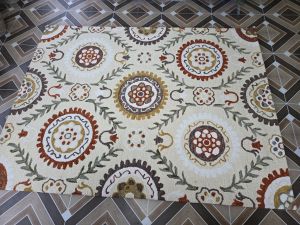 Handmade All Loop Floral Rug-Elegant Embroidered Design