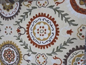 Handmade All Loop Floral Rug-Elegant Embroidered Design