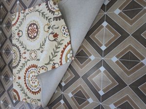 Handmade All Loop Floral Rug-Elegant Embroidered Design