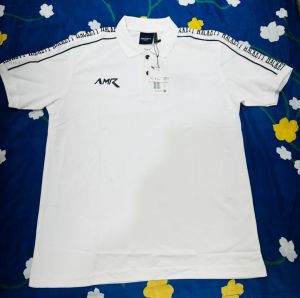 Cotton White Polo DTF Printed T Shirt