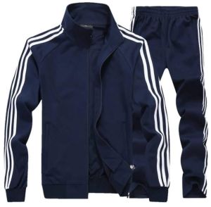 Polyester Mens Blue Tracksuit