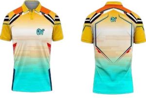 Printed Polo Multi Color Dry Fit Cricket Jersey