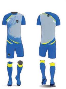 Printed Round Neck Royal Blue Dry Fit Football Jersey
