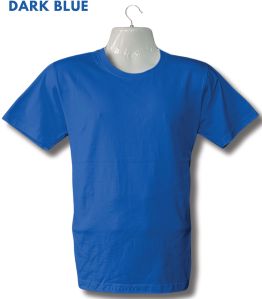 Pure Cotton Dark Blue Round Neck T Shirt