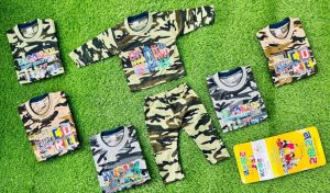 Boys Army Printed Pajama Set