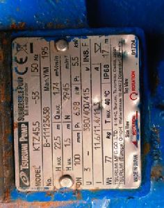 Tsurumi KTZ 45.5-53 Submersible Dewatering Pump