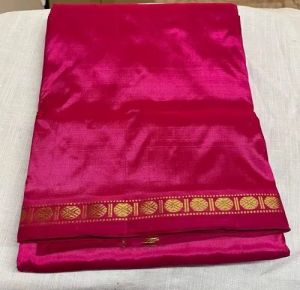Dark Pink Golden Border Dhotis