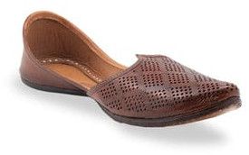 Mens Brown Leather Maharaja Jutti