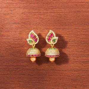 Multicolor Hoop Jhumka Earrings