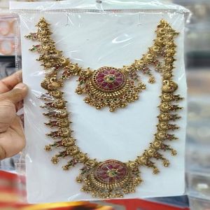 Party Wear Fancy Double Layer Necklace Set